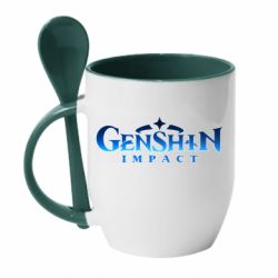 Чашка с ложкой Genshin Impact - PrintSalon