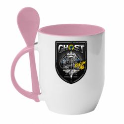 Чашка с ложкой Ghost of kyiv! - PrintSalon