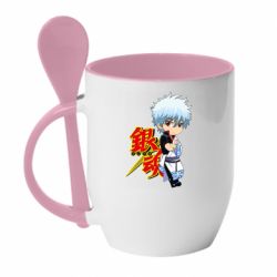 Чашка с ложкой Гинтама Мальчик - PrintSalon