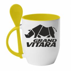 Чашка с ложкой Grand Vitara rhino - PrintSalon