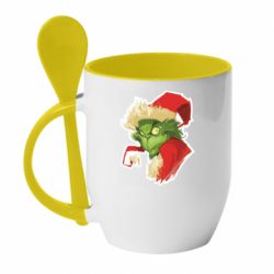 Чашка з ложкою Грінч портрет - PrintSalon