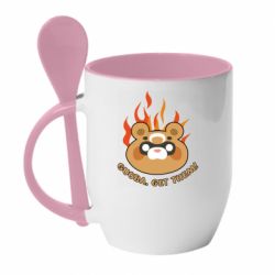 Чашка с ложкой Guoba Get Them - PrintSalon