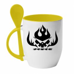 Чашка с ложкой Gurren power! - PrintSalon