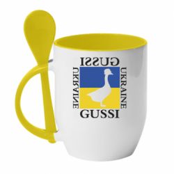 Чашка с ложкой GUSSI UKRAINE - PrintSalon
