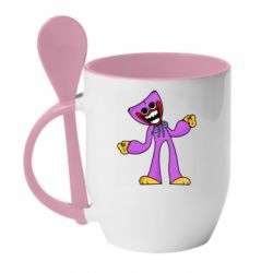 Чашка з ложкою Хаггі Ваггі Рожевий - PrintSalon
