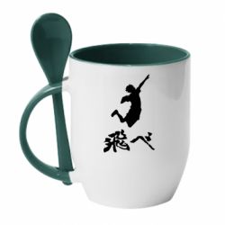 Чашка с ложкой Haikyuu Hinata - PrintSalon