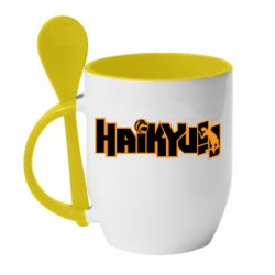 Чашка с ложкой Haikyuu Logo - PrintSalon