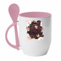 Чашка з ложкою Halloween Impact Hu Tao - PrintSalon