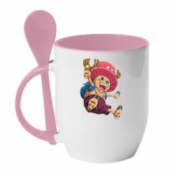 Чашка с ложкой Chopper Tony Tony with a smile - PrintSalon