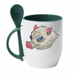 Чашка с ложкой Hashibira Inosuke - PrintSalon