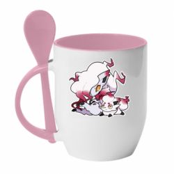 Чашка з ложкою Hisuian Zoroark and Zorua - PrintSalon