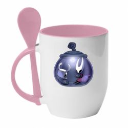 Чашка с ложкой Hollow Knight  and Hornet - PrintSalon