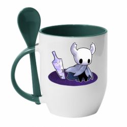 Чашка с ложкой Hollow Knight with a sword - PrintSalon