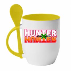 Чашка с ложкой Hunter x Hunter logo - PrintSalon