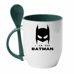 Чашка с ложкой I Am Her Batman - PrintSalon