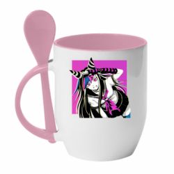 Чашка с ложкой Ибуки Миода глитч - PrintSalon