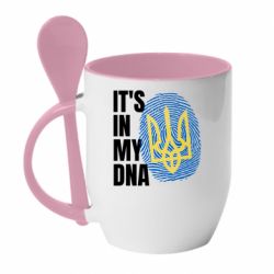 Чашка с ложкой It is in my DNA Ukraine - PrintSalon