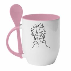 Чашка с ложкой Итадори Юджи - PrintSalon