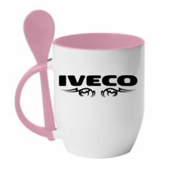 Чашка с ложкой Iveco Logo Art - PrintSalon