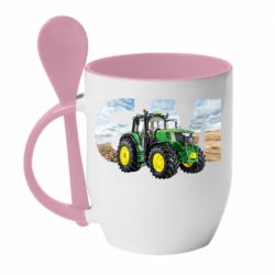Чашка с ложкой John Deer 6M - PrintSalon