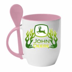 Чашка з ложкою John Deer Art - PrintSalon