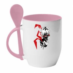 Чашка с ложкой Канеки Кен - PrintSalon