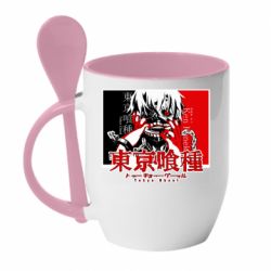 Чашка с ложкой Ken Kaneki - PrintSalon