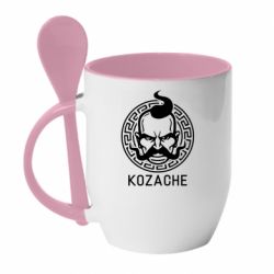 Кружка с керамической ложкой Козаче - PrintSalon