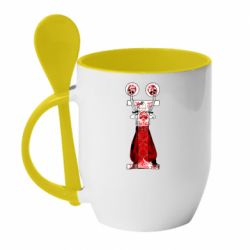 Чашка с ложкой Козак Ї - PrintSalon