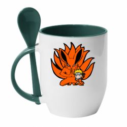 Чашка с ложкой Kurama And Naruto - PrintSalon