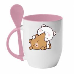 Чашка с ложкой Кусь мишки - PrintSalon