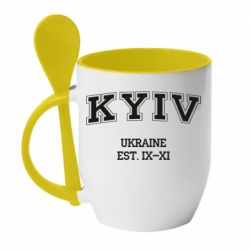 Чашка с ложкой KYIV - PrintSalon