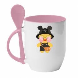 Чашка с ложкой Лалафанфан в панаме - PrintSalon