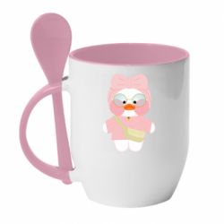 Чашка с ложкой Лалафанфан в свитере - PrintSalon
