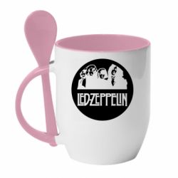 Чашка с ложкой Led Zeppelin in a circle - PrintSalon