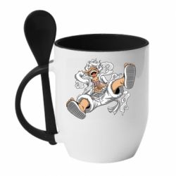 Чашка с ложкой Луффи пробуждение - PrintSalon