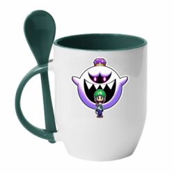 Чашка з ложкою Luigi and King Boo - PrintSalon