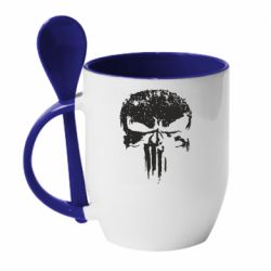 Чашка з ложкою Лють Punisher - PrintSalon