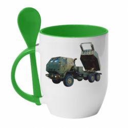 Чашка с ложкой M142 HIMARS - PrintSalon