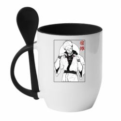 Чашка с ложкой Магическая битва аниме - PrintSalon