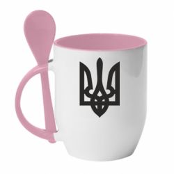 Чашка с ложкой Маленький герб України - PrintSalon