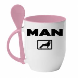 Чашка с ложкой MAN - PrintSalon