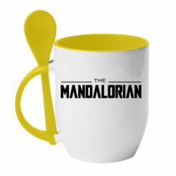 Чашка з ложкою Mandalorian logo - PrintSalon