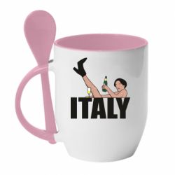 Чашка з ложкою Maneskin Italy - PrintSalon