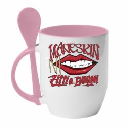 Чашка с ложкой Maneskin - Zitti e Buoni - PrintSalon