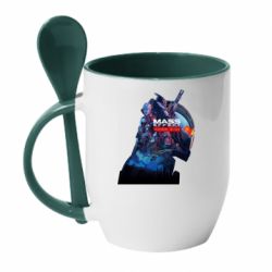 Чашка с ложкой Mass effect n7 - PrintSalon