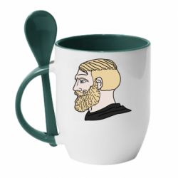 Чашка с ложкой Meme Man Nordic Gamer - PrintSalon