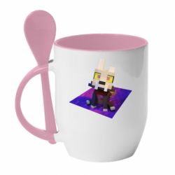 Чашка с ложкой Minecraft King - PrintSalon