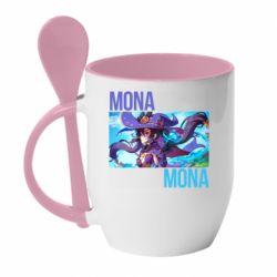 Чашка с ложкой Mona art - PrintSalon