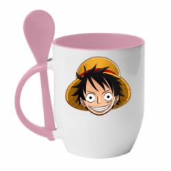 Чашка с ложкой Monkey D. Luffy from One Piece - PrintSalon